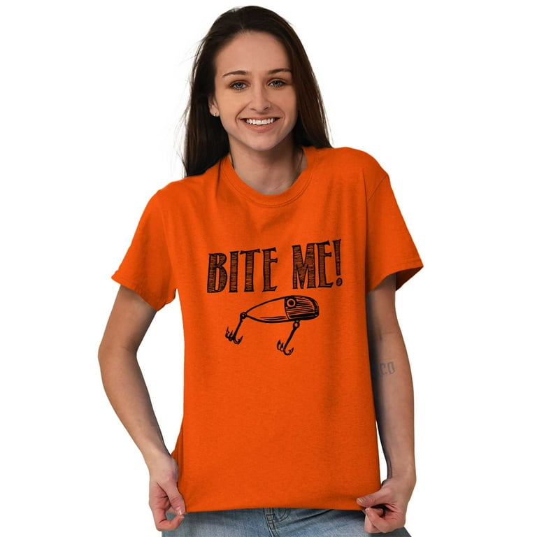 Bite Me Fish Bait Funny Fishing Humor Men's Graphic T Shirt Tees