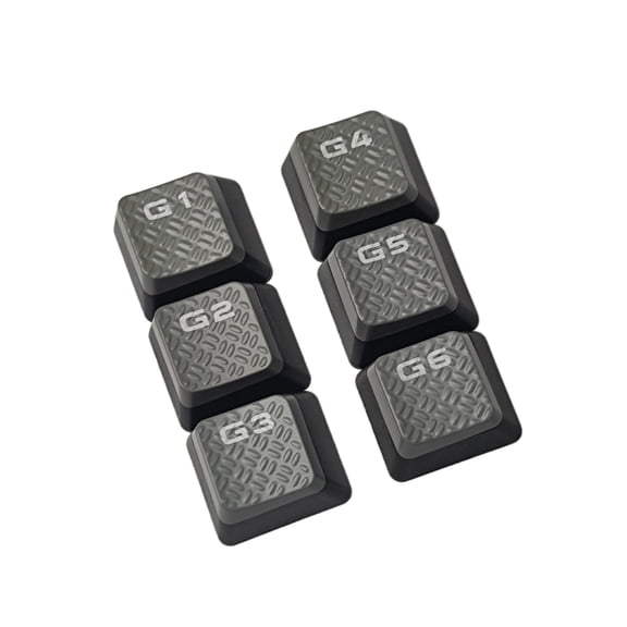 6 Key G1/2/3/4/5/6 Non-slip Texture Key Caps ABS Backlit Keycaps for STRAFE K95 Mechanical Keyboard