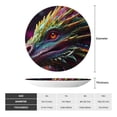 thumbnail image 2 of Wukai Colorful Dragon Head Profile Print Decorative Plate for Display,Bone China Decorative Plate, Ceramic Dinner Plate with Stand, Vertical Ceramic Plate-6in, 2 of 6