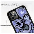 thumbnail image 3 of Lindos casos de teléfono púrpura amor corazón lindo estético teléfono caso delgado suave protector teléfono caso compatible, 3 of 6