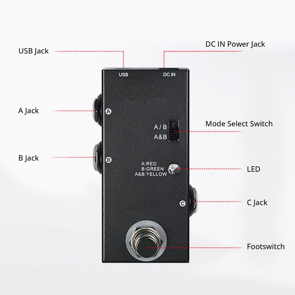 ABY Line Selector AB Switches Small Guitar Effect Pedal ABY Channel Switches