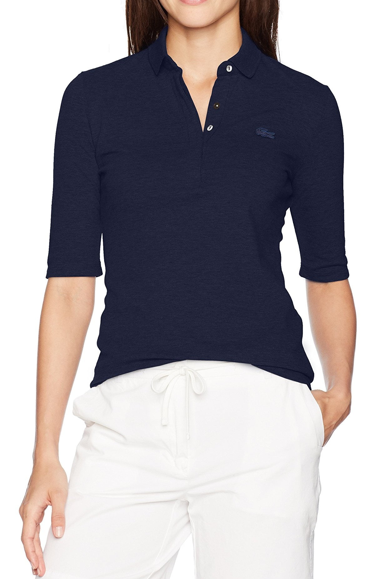 women's half sleeve polo shirts