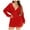 Red, variant on IROINNID Formal Dress for Women Wedding Guest Evening Party Formal Dress Spring And Summer V-Neck Solid Cotton And Linen Pocket Long Sleeved Dress,Black