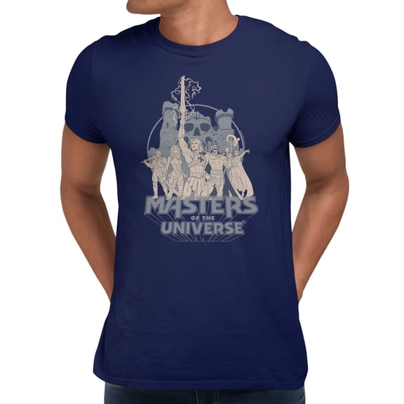 Masters Of The Universe Movie Castle Grayskull Groupshot Men's T Shirt (Navy, S-XXXL)