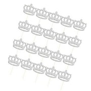 Pack Of 20pcs Glitter Princess DIY Christmas Birthday Baby Shower Cupcake Picks Bakery Accessories