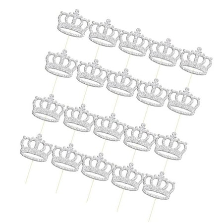 Pack Of 20pcs Glitter Princess DIY Christmas Birthday Baby Shower Cupcake Picks Bakery Accessories