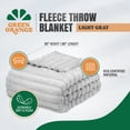 thumbnail image 2 of Green Orange 50" x 60" Fleece Throw Blanket in Stylish Gift Box, Light Gray Color - Soft, Lightweight Plush Throw for Women, Men & Kids, 2 of 7