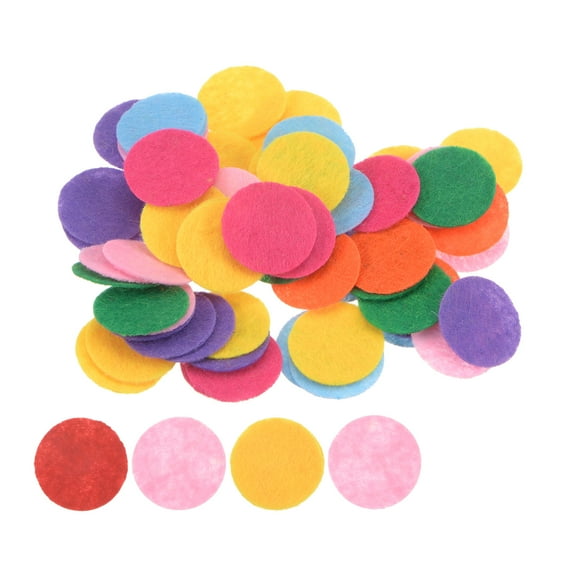 REGALWOVEN 100Pcs Round Felt Circles, Craft Pads for DIY Projects Multicolor 20mm