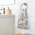 thumbnail image 3 of Yayeee 2 Pack Hand Towels for Bathroom 100% Cotton 16" x 28" Soft Absorbent Kitchen Towel, Blue Snowy Mountain, 3 of 7