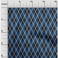 thumbnail image 1 of oneOone Silk Tabby Dark Navy Blue Fabric Argyle Check Fabric For Sewing Printed Craft Fabric By The Yard 42 Inches Wide, 1 of 4