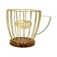 thumbnail image 1 of Portacápsulas de café moderno con base de madera, resistente recipiente de alambre metálico en forma de taza. Oro sin tapa, 1 of 9