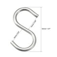 thumbnail image 2 of Unique Bargains S Hooks 1.97' Long Stainless Steel Hanger for Hanging Objects 16Pack, 2 of 5