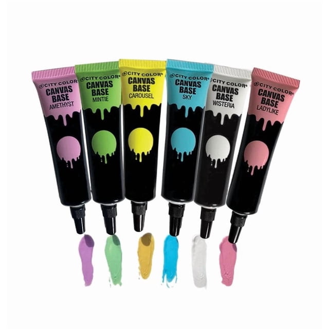 Base de maquillaje CITY COLOR Canvas Pastel, paquete de 6 tonos