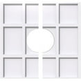 thumbnail image 3 of 36"OD x 3"ID x 12 1/2"C x 1"P Rubik Architectural Grade PVC Contemporary Ceiling Medallion, Two Piece, 3 of 7