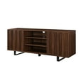 thumbnail image 3 of 60" Modern Wood TV Cabinet with Paneled Doors - Dark Walnut / Black, 3 of 5