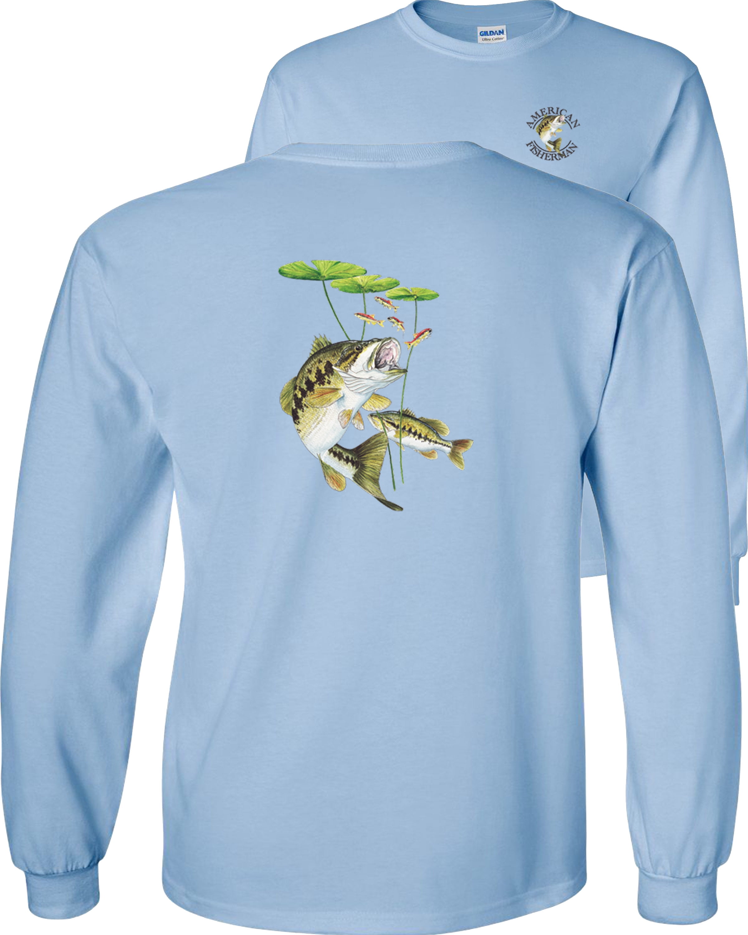 Largemouth Bass Lily Pads Fishing Long Sleeve TShirt