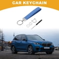 thumbnail image 2 of Unique Bargains 1 Set Universal Car Keychain Car Home Women Men Key Chain with Ring PU Leather Blue Silver Tone, 2 of 7