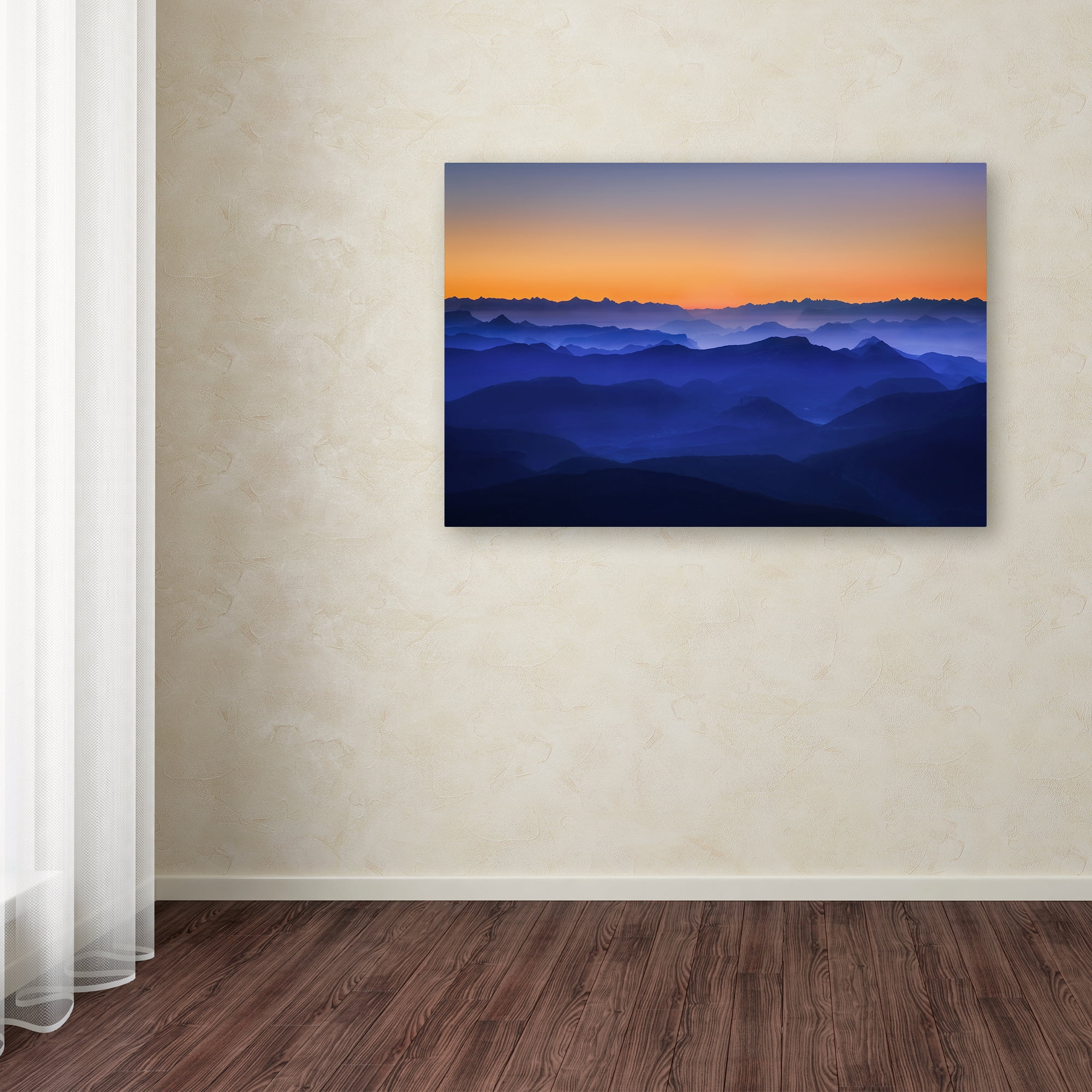 Trademark Fine Art 'Misty Mountains' Canvas Art by David Bouscarle
