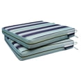thumbnail image 5 of Outdoor Seat Cushion for Patio Furniture Dining Chair Pad Replacement, 18.5 x 16, Set of 2, Wide Stripes Blue, 5 of 7