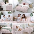 thumbnail image 5 of 3 Piece Farmhouse Pink Duvet Cover Set California King,Microfiber Comforter/Quilt Cover with Corner Ties and 2 Pillowcases,Vintage Flower Leaf Botanical Plant All Season Bedding with Zipper Closure, 5 of 8