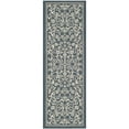 thumbnail image 2 of SAFAVIEH Courtyard Nanda Botanical Indoor/Outdoor Area Rug, Navy/Beige, 5'3" x 5'3" Square, 2 of 9