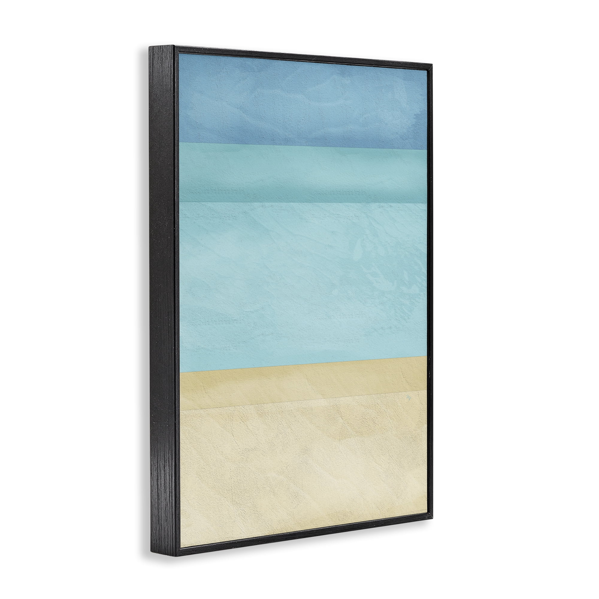 Stupell Industries Abstract Beach Coastal Color Block Black Framed Giclee Art, design by Martina Pavlova