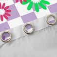 thumbnail image 4 of Homewish Teens Adults Chic Floral Plaid Curtains Pack of 2 (42x84 Each),Geometric Plaid Grid Curtains Blackout,Abstract Colorful Flowers Bedroom Curtains,Luxury Bedroom Decor, 4 of 6