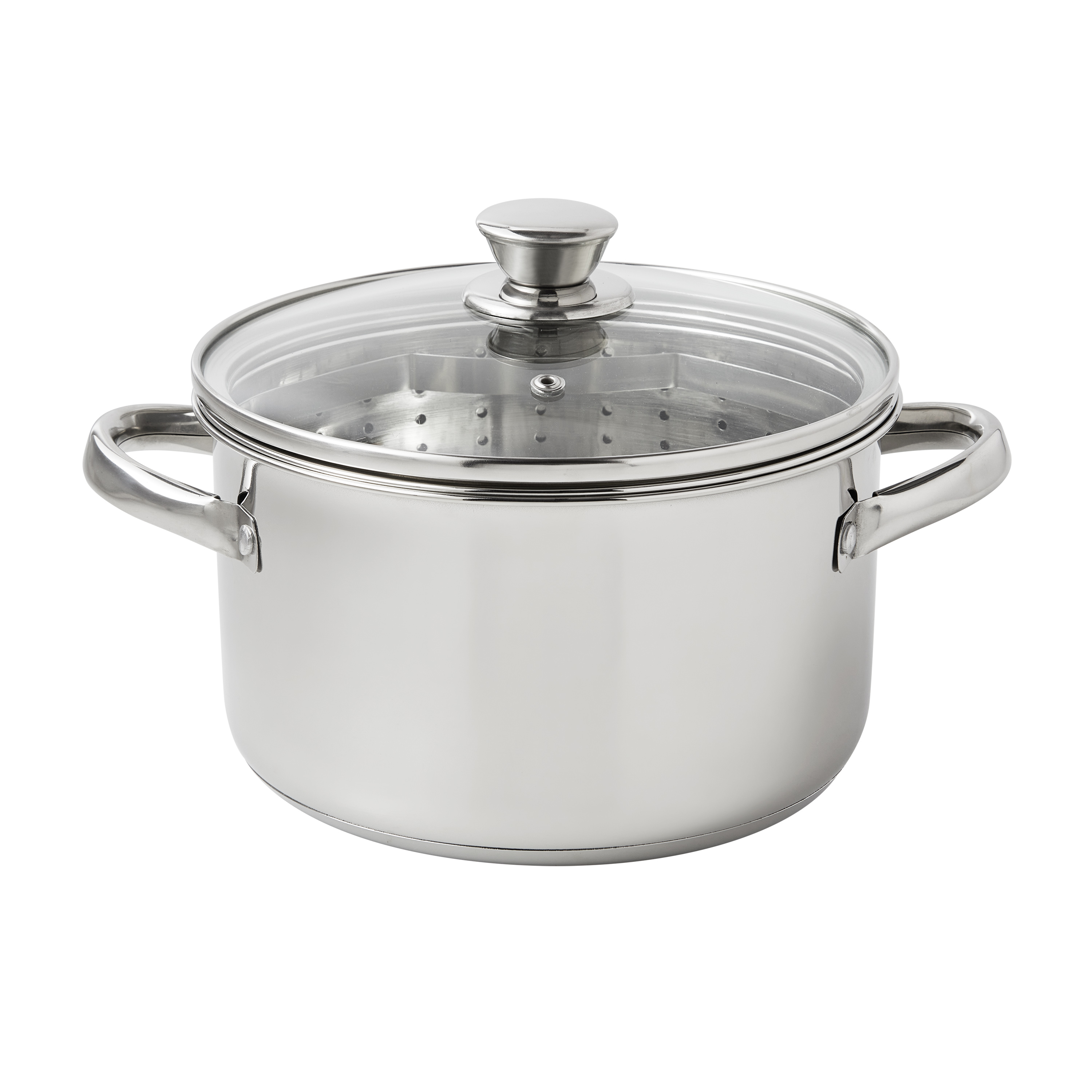 Mainstays 4-Quart Stainless Steel Steamer Pot with Lid photo 1