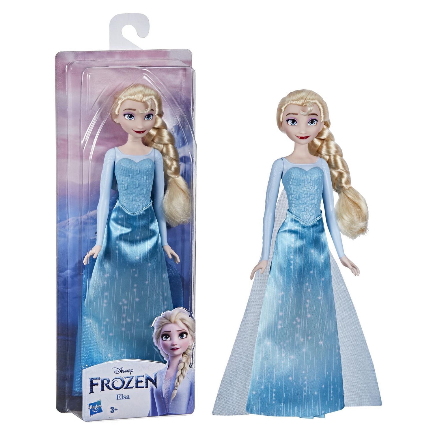 Disney's Frozen Shimmer Elsa Fashion Doll, Skirt, Shoes, and Long Blonde Hair, Toy for Kids 3 Years Old and Up