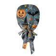 thumbnail image 5 of Kamentoy Women Halloween Print Scrub Cap Soft Elastic Ponytail Hat Work Hat Hair Cover for Holiday Fall Headwear for Women Cosplay Party Casual, 5 of 6
