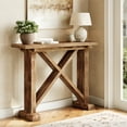 thumbnail image 3 of Finmind Solid Wood Console Table, 41.3" Farmhouse Narrow Entryway Table for Living Room, Brown, 3 of 8