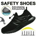 thumbnail image 4 of TOMITANY Steel Toe Shoes for Men Indestructible Slip-Resistant Work Sneakers Lightweight Comfortable Breathable Safety Shoes, 4 of 8