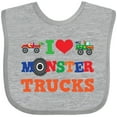 thumbnail image 3 of Inktastic I Love Trucks Boys or Girls Baby Bib, 3 of 4
