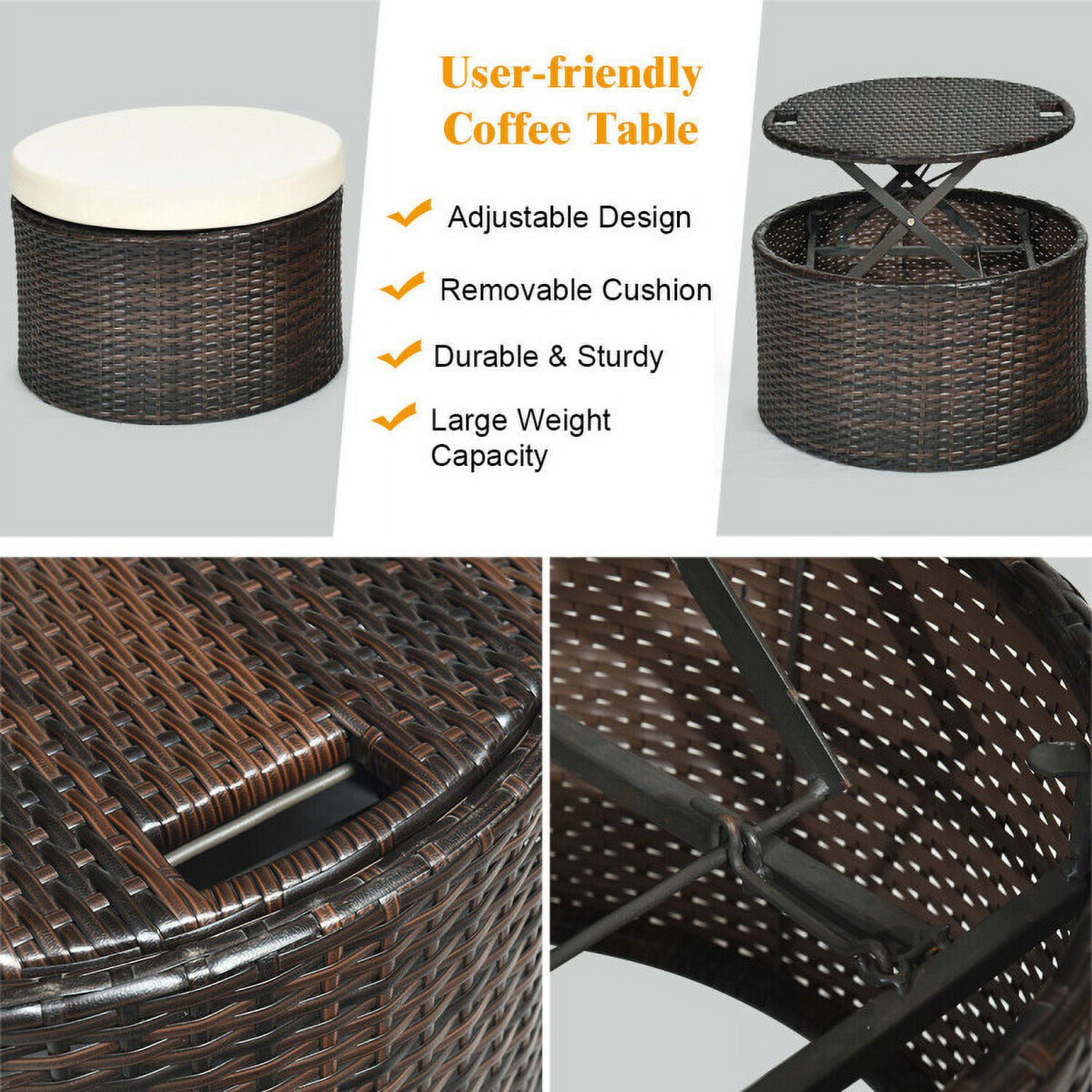 Aimee Lii Patio Round Daybed Rattan Furniture Sets with Canopy, Outdoor Patio Set Aimee Lii Patio Round Daybed Rattan Furniture Sets with Canopy, Outdoor Patio Set
