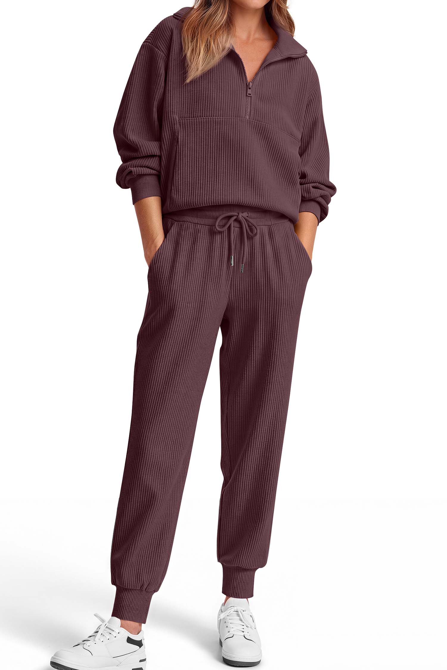Fantaslook Women's Half Zip Sweatsuit 2-Piece Set photo 1