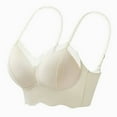 thumbnail image 3 of TAGOLD Womens Summer Plus Size Brs,Push Up Casual Bra for Womens,Women's French Lace Seamless Backless Camisole Strapless Bra With Gathered Fixed Cup And No Steel Ring Style Bra, 3 of 5