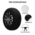thumbnail image 2 of Fotbe Snowflakes Funda de Llanta de Repuesto con Estampado, Engrosada, Ajuste Universal para Jeep, Remolque, RV, SUV, Camión-14 inch, 2 of 6