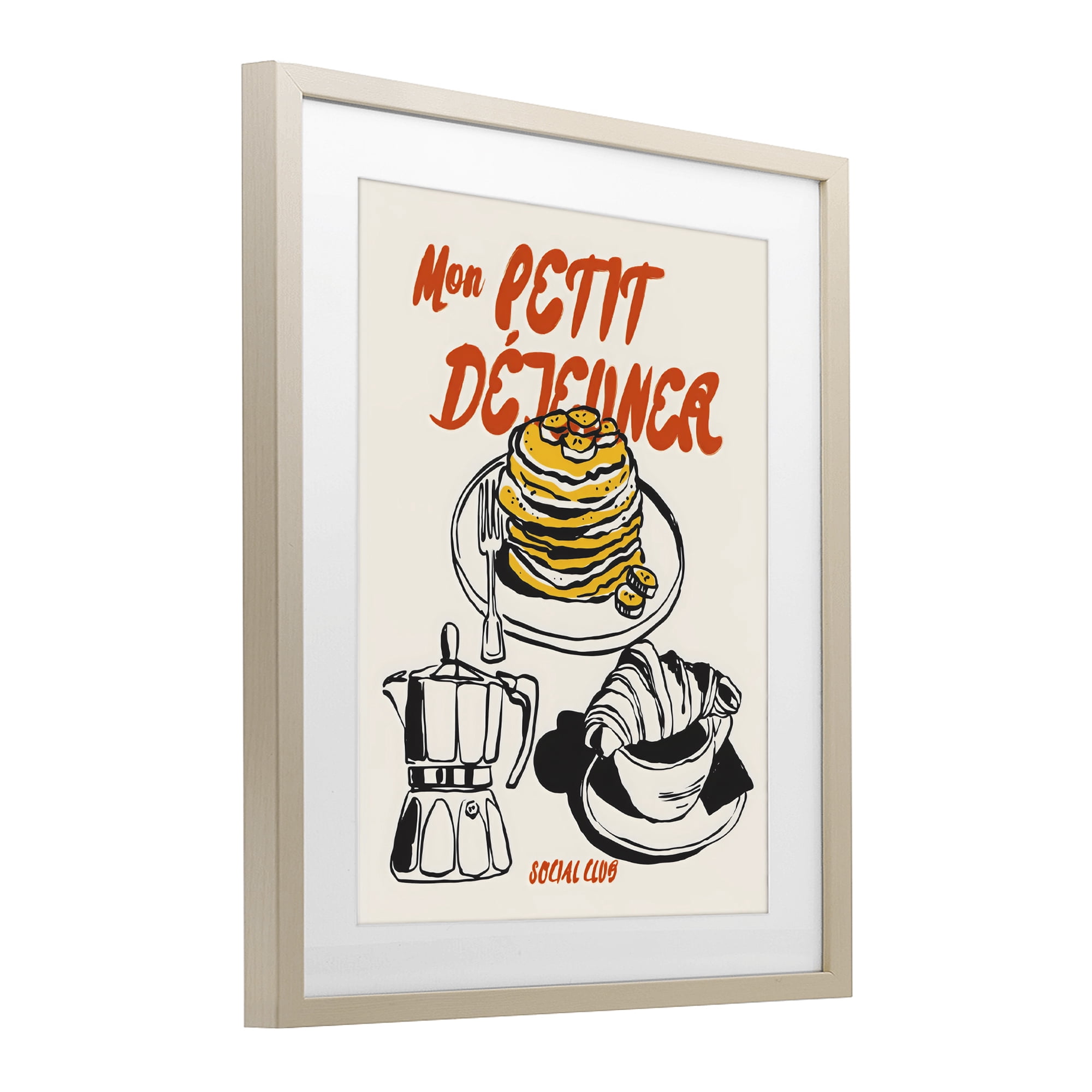 Stupell Industries My Breakfast Pancakes Spread Birch Framed Print Under Glass, design by The Prints Vibe
