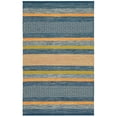 thumbnail image 6 of SAFAVIEH Montauk Maisy Striped Soft Braided Cotton Runner Rug, Blue/Orange, 2'6" x 10', 6 of 8