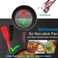 thumbnail image 5 of NOGIS 2 Pcs Silicone Thin Spatula Omelet Spatula Turner Long Crepe Spatula Heat Resistant Cooking Spatula Non Stick Pancake Spatula for Cooking Egg Burgers Pizza Pancake Steak Omelet, 5 of 7