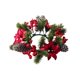 thumbnail image 4 of Corona de velas en forma de anillo,Corona de velas navideñas para decorar la mesa,Corona navideña con forma de vela para gabinete de cocina,Vela navideña con forma de anillo de flores, 4 of 9