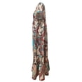 thumbnail image 5 of Womens Flowy Boho Floral Paisley Long Dress Summer Loose Fit V Neck Short Sleeve Casual Maxi Gown, 5 of 5