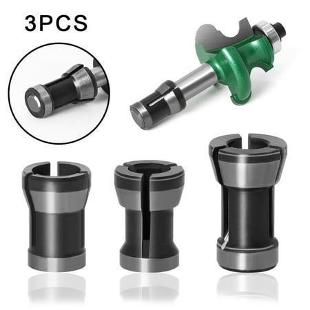 

3pcs Router Bit Extension Collet Chuck Rod Trim Molding Machine 6/ 6.35/ 8mm