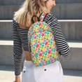 thumbnail image 5 of Disketp colorful easter eggs print Canvas Backpack Lightweight Travel Daypack Student Rucksack Laptop Backpack-Medium, 5 of 5