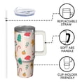 thumbnail image 3 of 30oz Xmas Tumbler with Lid and Straw, Stainless Steel Cup with Handle Elk Travel Coffee Mug, Holiday Gifts, 3 of 5