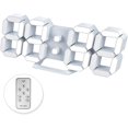 thumbnail image 1 of Led Digital Alarm, 3D Wall Clock Desk Auto Dimming 12/24 Hour Date Temperature Home Decor Remote Control Silent Snooze USB Nightlight Bedroom Living Room Kitchen Office 9.7inch Cool White, 1 of 7