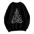thumbnail image 4 of Wang6 Womens Plus Size Christmas Sweatshirts Crew Neck Christmas Tree Printed Hoodless Pullovers Long Sleeve White Graphic Tshirts Tops Black XXXL, 4 of 4
