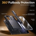thumbnail image 4 of Tongate Protective Armor Case for Samsung Galaxy Z Fold 5 with Stand, S Pen Holder, Hinge Protection, Slide Camera Cover, Black, 4 of 8