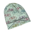 thumbnail image 4 of Beanie Hats for Men and Women, Bicycle Bikes Patterns Adult Unisex Knit Hat Winter Warm Skull Cap, 4 of 7