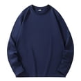 thumbnail image 2 of FRSASU Long Sleeve T-shirts for Men Casual Cotton Loose Fit Crewneck Sweatshirt Spring Summer Outdoor Pullover Tops Navy, 2 of 7